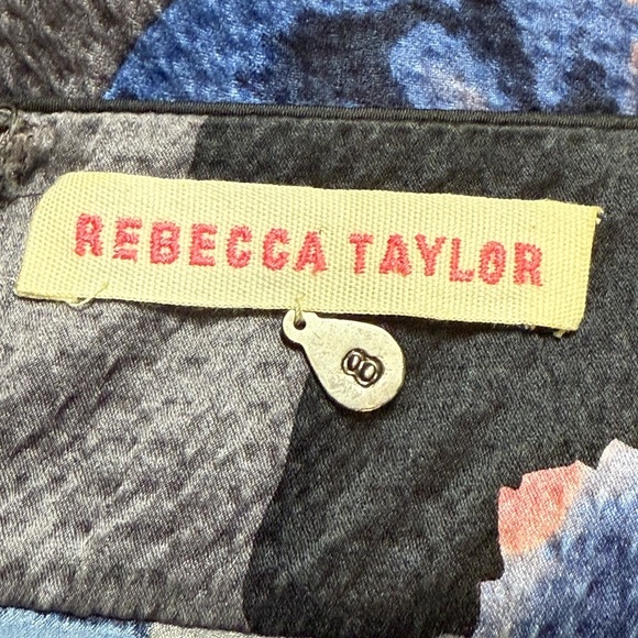 Rebecca Taylor Gray Silk Floral Print Bustier Corset Slip Dress, size 8 - Picture 10 of 10